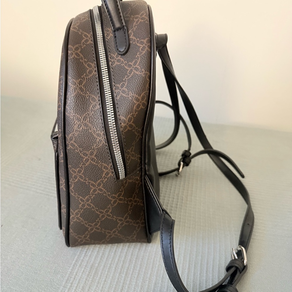 Nine West Dark Brown Patterned Backpack - image 3